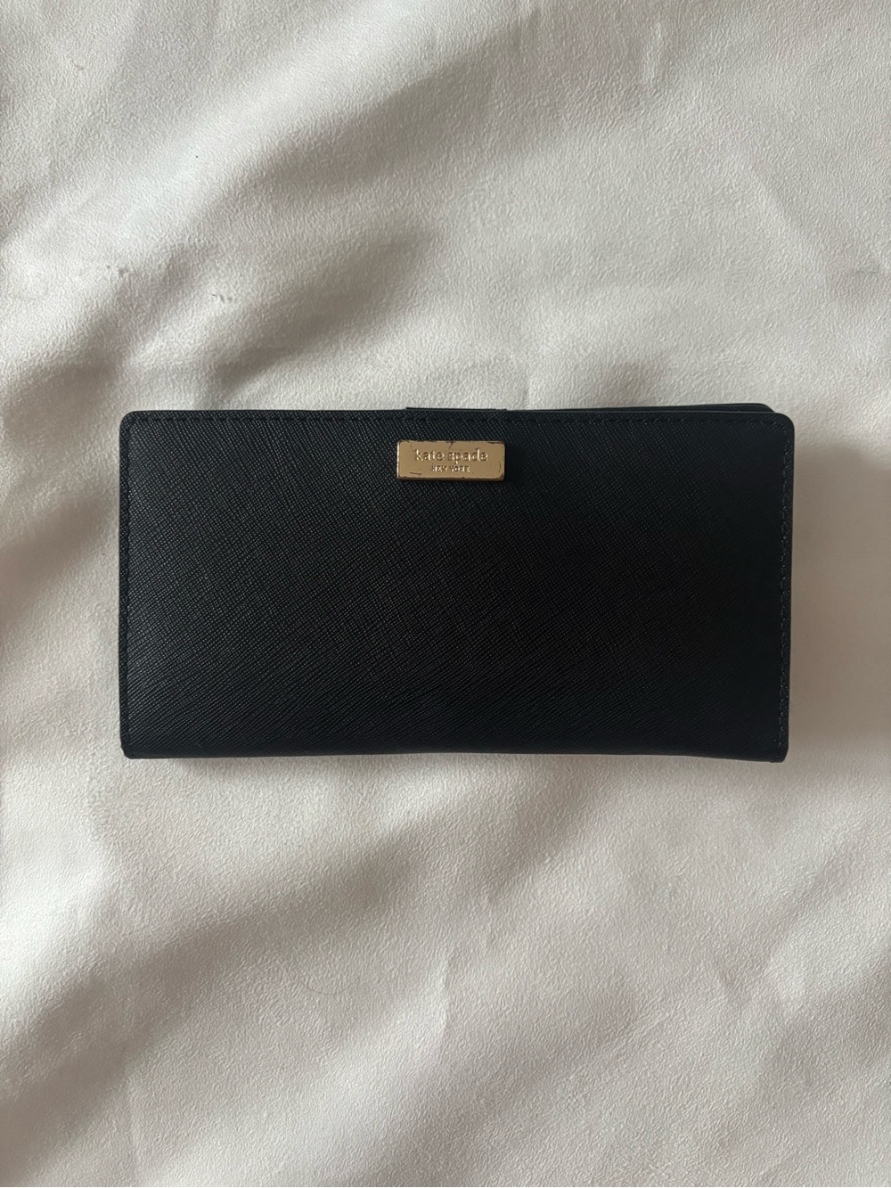 kate spade Black Saffiano Leather Wallet Card Holder